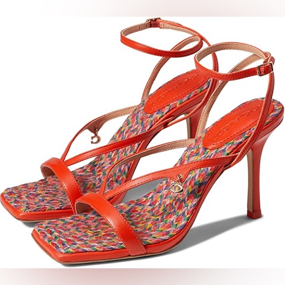 Coach Kaia Poppy Strappy Leather Sandal Rainbow - Picture 16 of 16